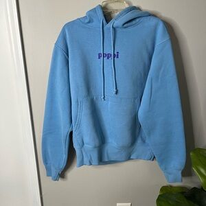 Poppi x Target Light Blue Hoodie size large